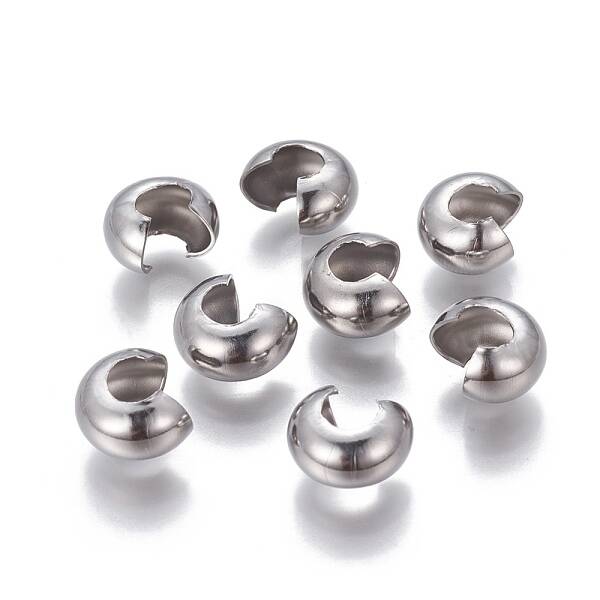 Tarnish Resistant 304 Stainless Steel Crimp Beads Covers