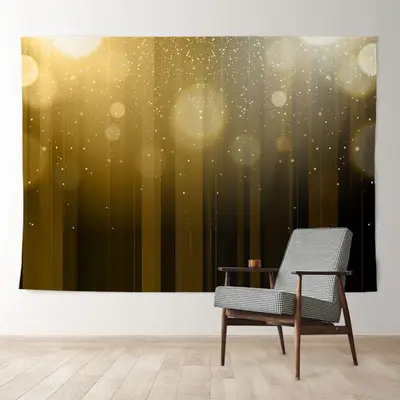 Aperturee Gold Lights Bokeh Theme Happy New Year Backdrop