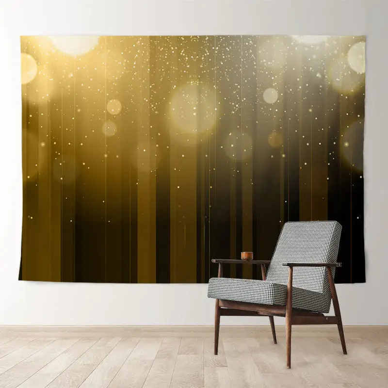 Aperturee Gold Lights Bokeh Theme Happy New Year Backdrop