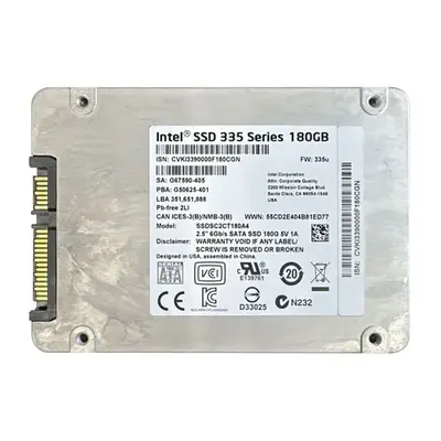 Intel SSDSC2CT180A4K5 | 335 180GB Multi-Level Cell SATA 6Gb/s 2.5-Inch Solid State Drive