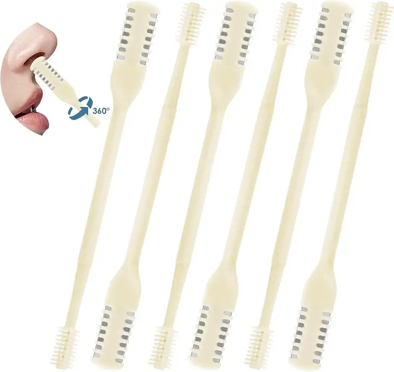 5 Pcs 2-in-1 Nasal Hair Cutter, Upgrade Double Sided Nose Hair Knife, 360° Nostril Hair Remover Tool, Nose Hair Trimmer for ...