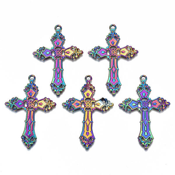 Rainbow Color Alloy Big Pendants