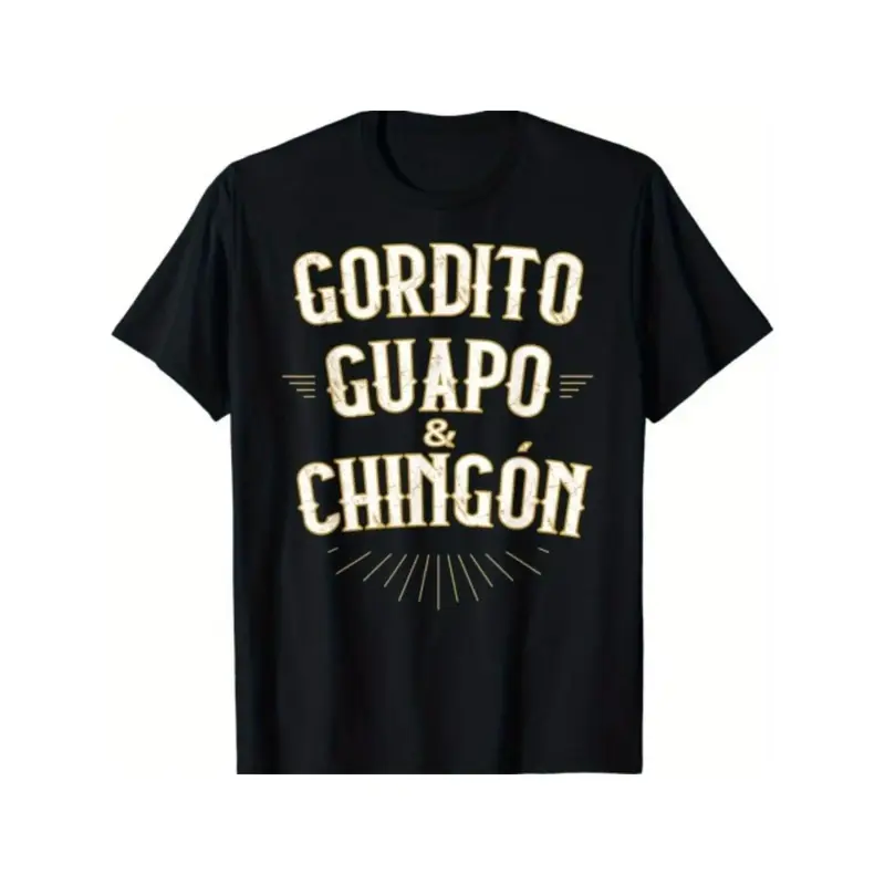 Cotton Short Sleeve  T-Shirt Chubby, Handsome and Awesome - Funny Mexican T-Shirt Hoodie Sweatshirt