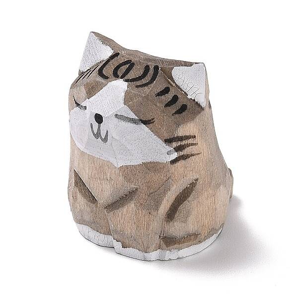 Cat Shape Wood Figurines