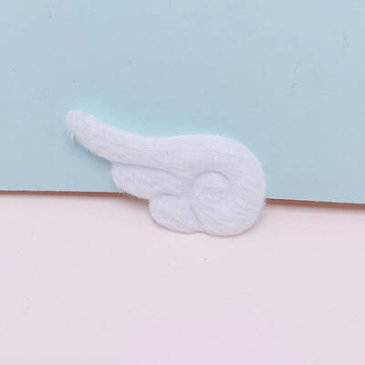 Angel Wing Shape Sew on Fluffy Double-sided Ornament Accessories