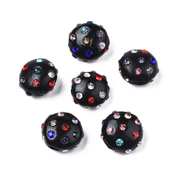 Polymer Clay Rhinestone Beads