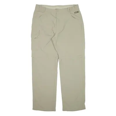 SALEWA Cargo Zip-off Legs Trousers Green Relaxed Straight Womens W36 L30