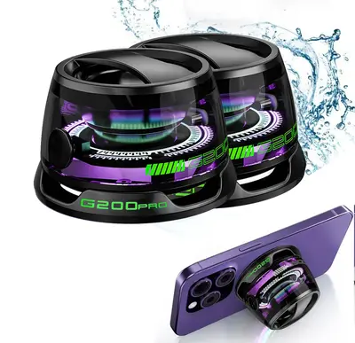 G200 Magnetic Bluetooth Speaker - Portable Mini Bluetooth Speaker with Phone Stand, Game Mode, 7H Playtime, RGB Light, Perfec...