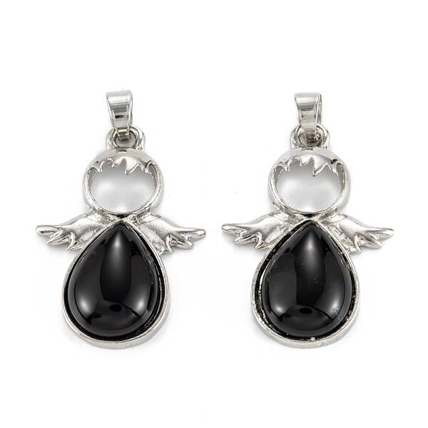 Synthetic Black Stone Pendants