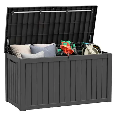 【FallFreshness】31/72/120/150/180/230 Gallon Resin Outdoor Storage Deck Box (padlock not included) – Waterproof, UV-Resi...
