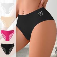 QUASTI 4-Pieces Women's Mid-Rise Lace Sexy Thongs, Contrast Lace Sexy Lightweight Briefs for Women Girlfriend's Gifts, Elasti...