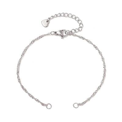304 Stainless Steel Singapore Chain Bracelet Making