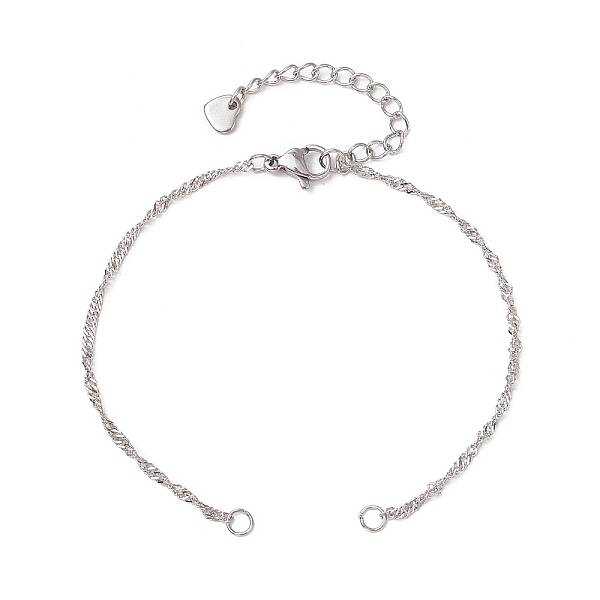 304 Stainless Steel Singapore Chain Bracelet Making