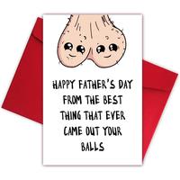 Rude Father's Day Card from Daughter Son,Funny Father's Day Card for Dad,Happy Father's Day from  Thing That Ever Came Out Yo...