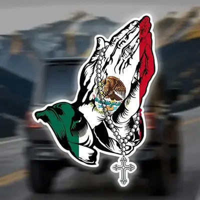 Flag Hand Gesture Car Sticker, Waterproof & Sunproof Car Bumper Sticker, Exterior Decoration Accessories for Car Body Window