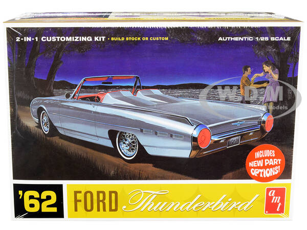 Skill 2 Model Kit 1962 Ford Thunderbird 2-in-1 Kit 1/25 Scale Model by AMT