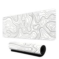 Creative Geometric Pattern Mouse Pad, 1 Count Office Mouse Mat with Stitched Edges & Non-slip Rubber Base, Desktop Mouse Pad,...
