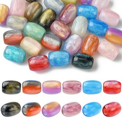 30Pcs 3 Styles Resin European Beads