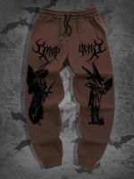 Men's Angel Print Jogger Pants, Casual Comfy Sweatpants for Spring & Fall, Men's Trousers for Daily Wear