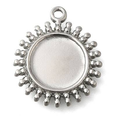 304 Stainless Steel Pendant Cabochon Settings