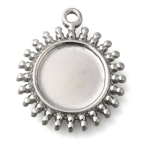 304 Stainless Steel Pendant Cabochon Settings