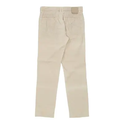 Calvin Klein Jeans Skinny Trousers - 32W 31L Cream Cotton