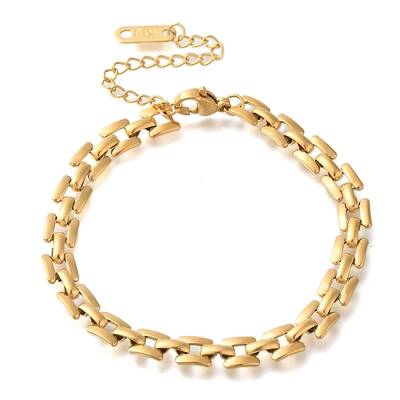 Ion Plating(IP) 304 Stainless Steel Panther Chain Bracelets for Women Men