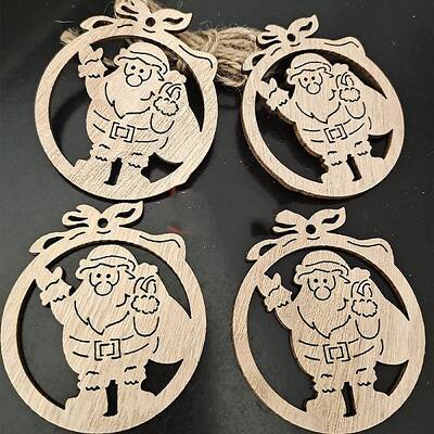 Unfinished Wood Pendant Decorations
