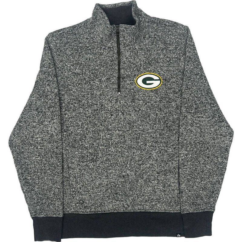 47 Brand Zip Pullover Sweatshirt - Large - Grey