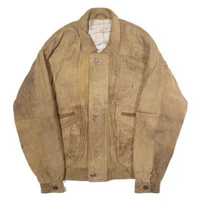 Mens Flight Jacket Brown Leather M