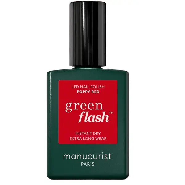 Manucurist Green Flash - Vernis LED - Poppy red 15 ml