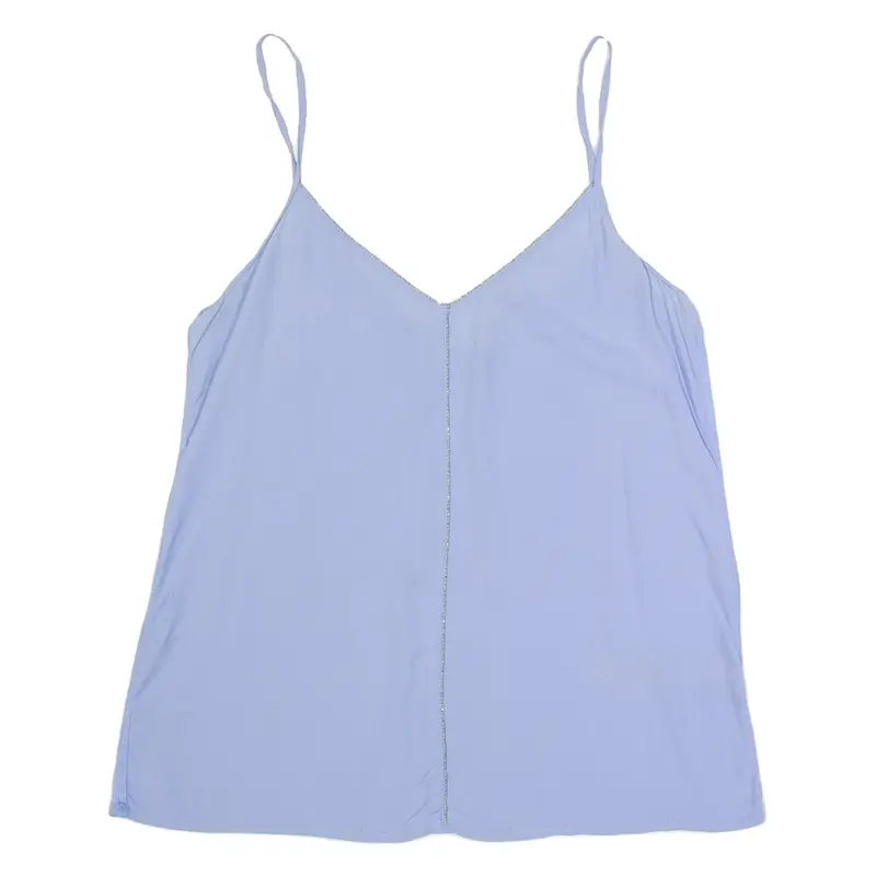 MASSIMO DUTTI Womens Camisole Top Blue V-Neck Sleeveless Viscose XS