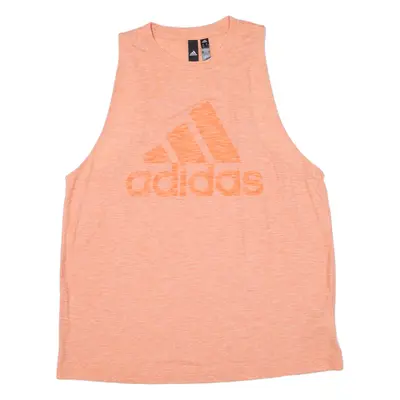 ADIDAS Womens Vest Pink Sleeveless L