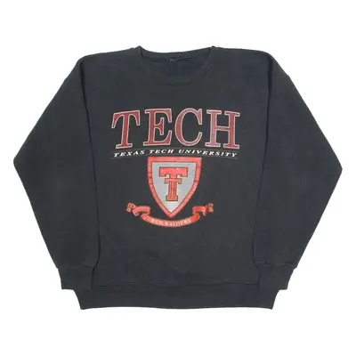 Texas Tech University Mens Sweatshirt Grey Crew Neck USA L