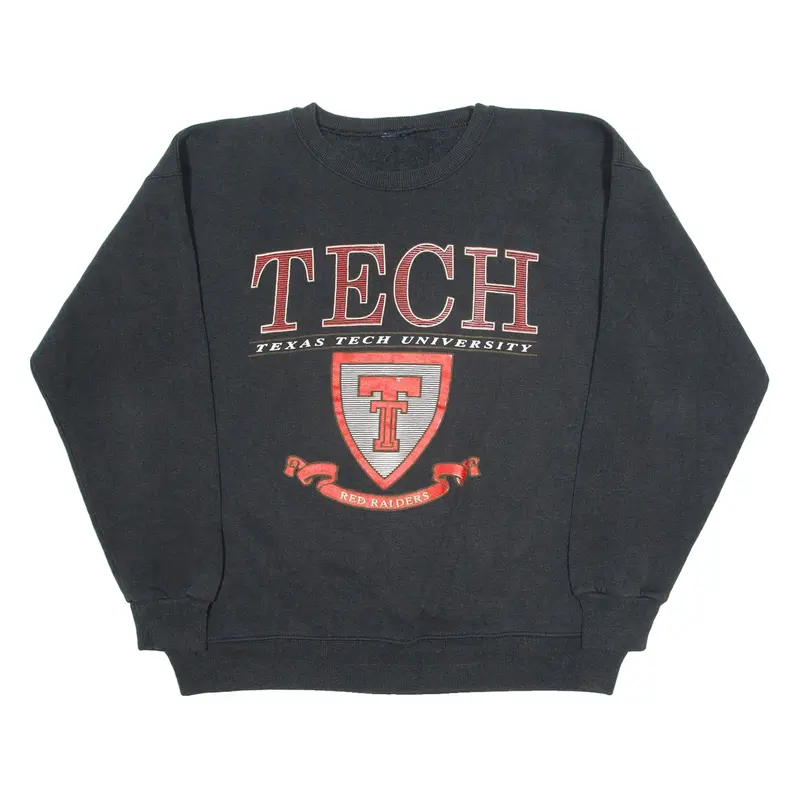 Texas Tech University Mens Sweatshirt Grey Crew Neck USA L
