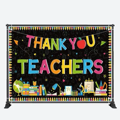 Colored Pencil Teacher Appreciation Week Backdrop - Aperturee