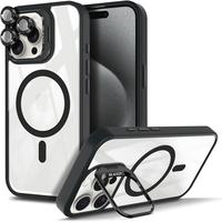 Designed for iPhone 16 Pro Max Case Magnetic with Kickstand & Screen Protector,Slim Shockproof Military protecive Buil-in Cam...