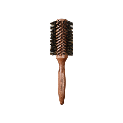 Tek - Round Brush in Mahogany Wood with Reinforced Boar Hair Bristles - 65mm