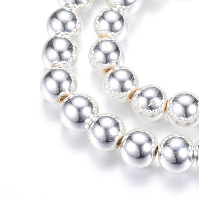 Electroplate Non-magnetic Synthetic Hematite Beads Strands