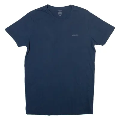 DIESEL Mens T-Shirt Blue Crew Neck M