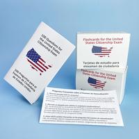 U.S. Civics Test Flash Card Combo Set (Bilingual Cards and Booklet: English/Spanish) with 100 Common Questions.【Father's Da...