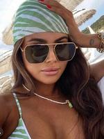 Unisex Simple Style Geometric Frame Brow Bar Sunglasses, Trendy Casual Sunglasses for Everyday Use, Fashion Accessories for O...