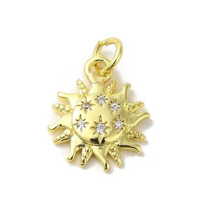Brass Micro Pave Cubic Zirconia Pendants