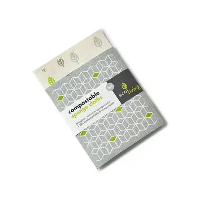 Compostable Sponge Cleaning Cloths | Size: 4 Pack