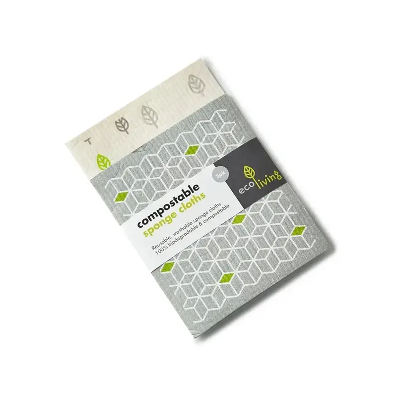 Compostable Sponge Cleaning Cloths | Size: 4 Pack