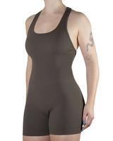 AUROLA Power Romper for Women Workout Yoga Gym Seamless One Piece Racerback Jumpsuit Tummy Control Padded Sports bodysuit