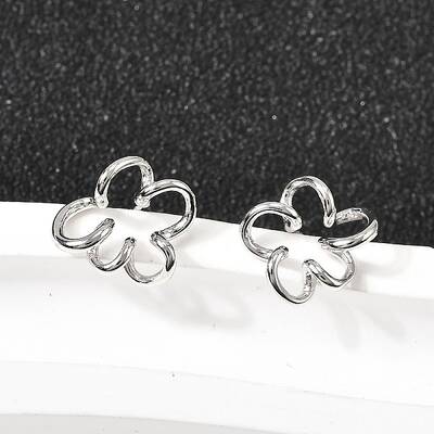 Hollow Flower 925 Sterling Silver Stud Earrings