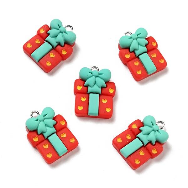 Christmas Opaque Resin Pendants