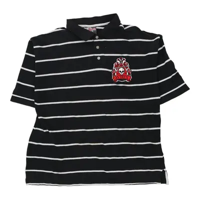 Avirex Striped Polo Shirt - 2XL Black Cotton
