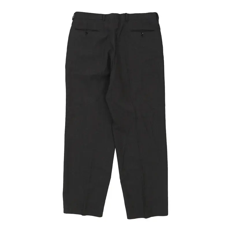 Yves Saint Laurent Trousers - 36W 31L Black Wool Blend